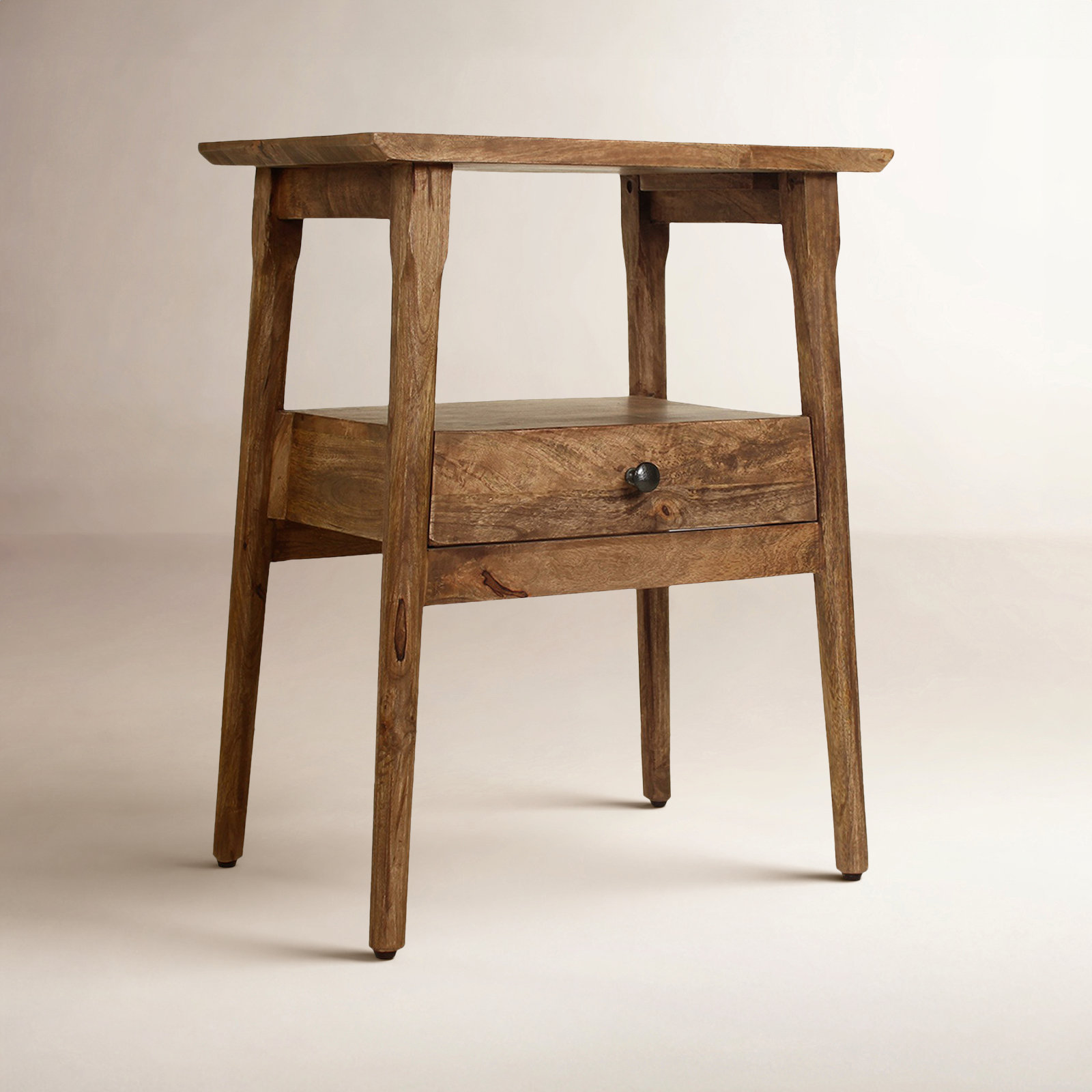 Akio Mango Nightstand, Brown