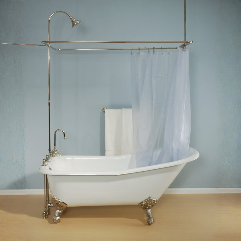 Système de douche de baignoire à fixation sur le comptoir, Nickel mat