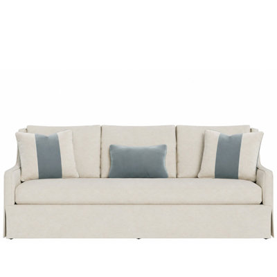 Hudson Skirted Sofa in Nomad Snow, 93'' Wide