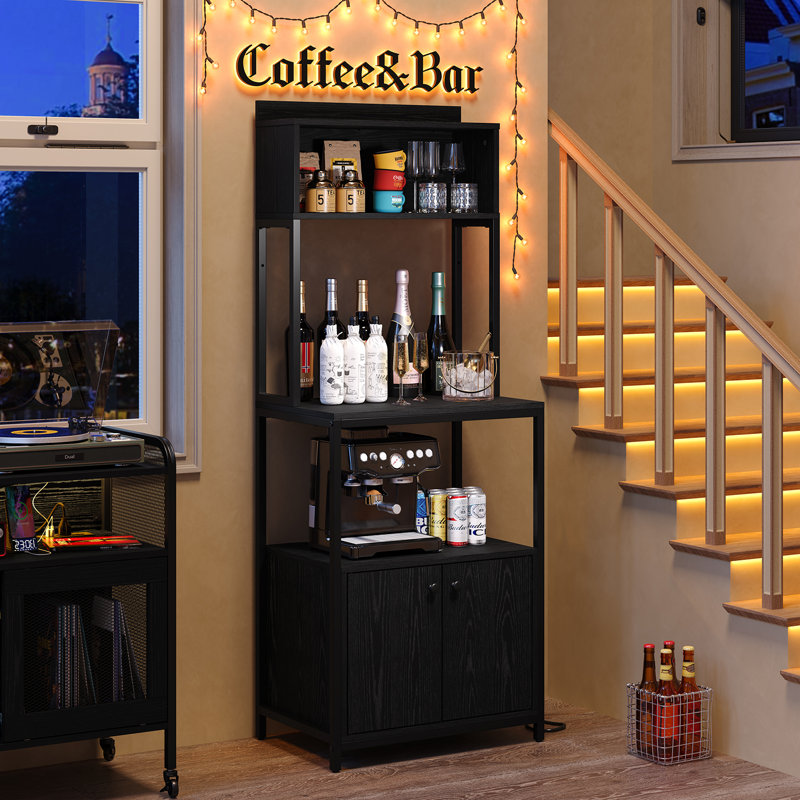 154.9cm Kitchen Pantry, Black