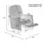 Chaise berçante en tissu avec repose-pieds Teddy-704234835