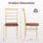 Wooden Dining Chair Set With Rubber Wood Frame Padded Seat For Kitchen-2128776706