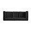 Velours noir 3 po avec capitonnage à boutons traditionnels et zone de confort au design classique