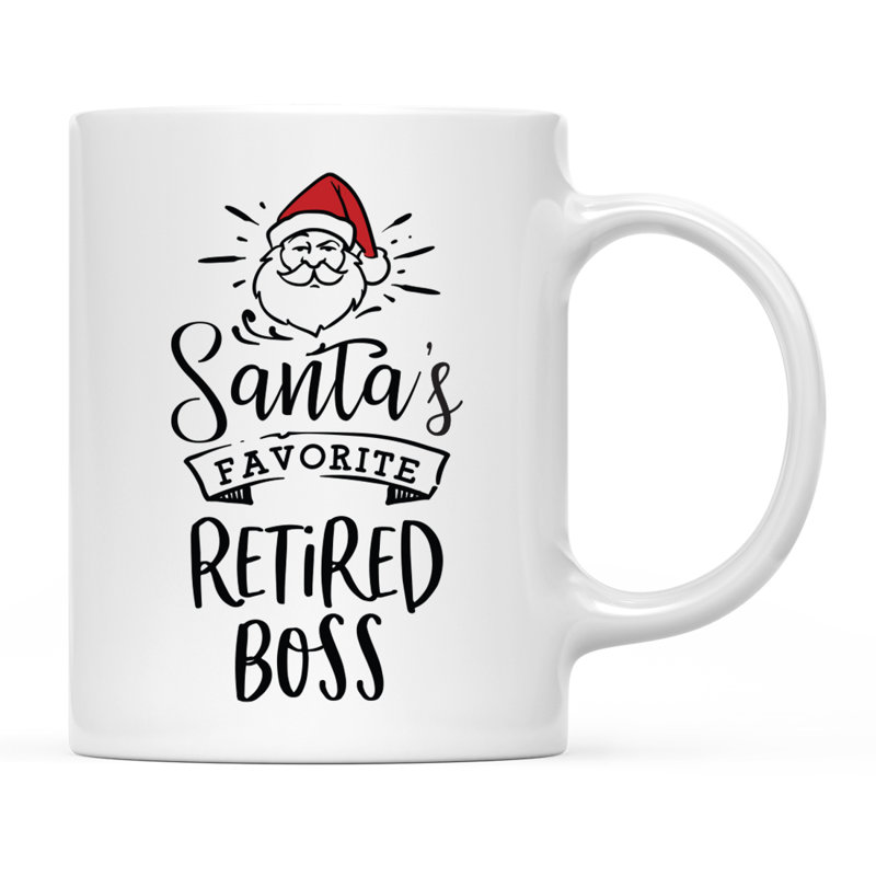 Grande tasse à café Tuileries, « Santa's Favorite Retired Boss »