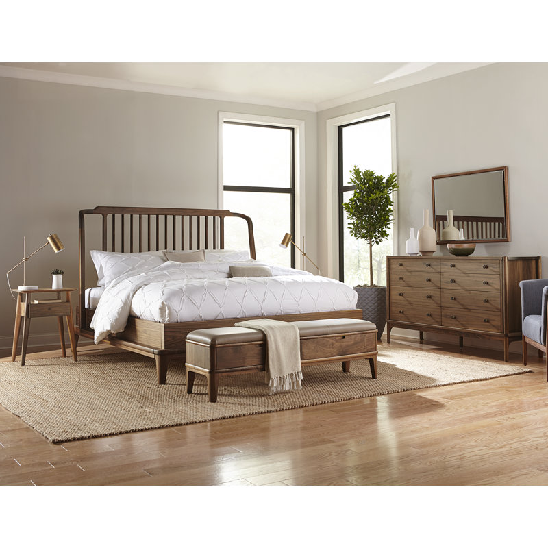 Walnut Grove Genuine Leather Bench
