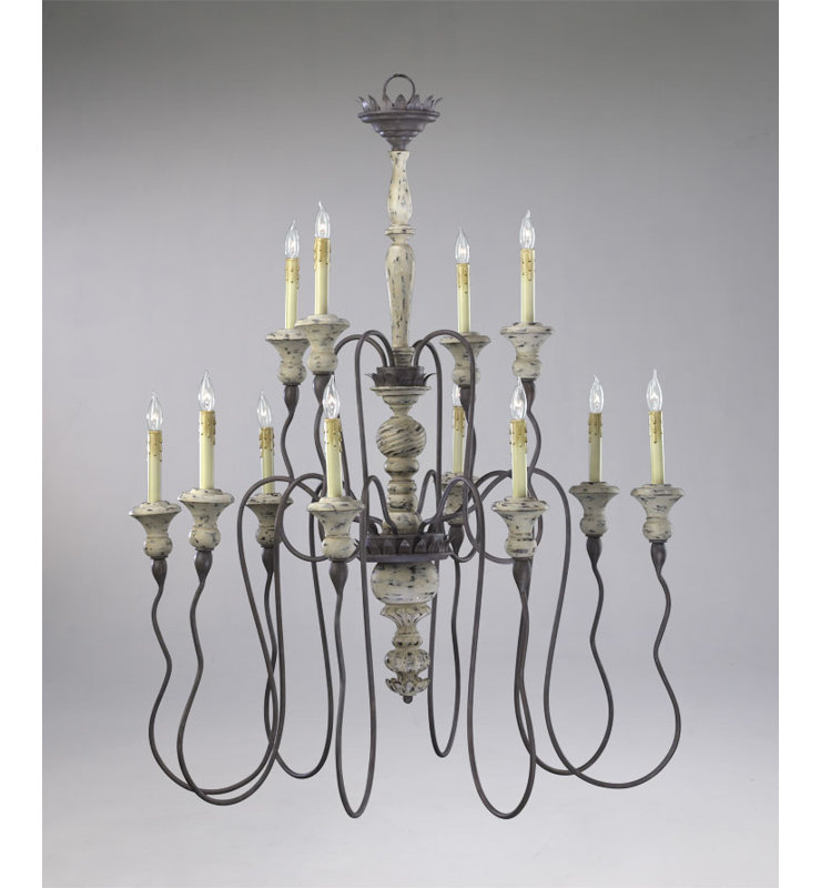 Style bougie classique/traditionnel 12 lumières lustre Provence