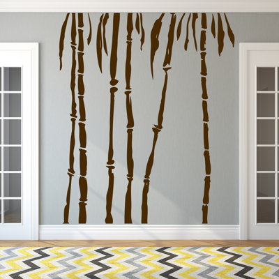 Décalcomanie murale arbres en bambou