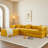 Modular Boneless Corduroy Reversible Sectional Sofa - 5-in-1 Convertible Sleeper, No-Assembly Grand King Bed-55331183