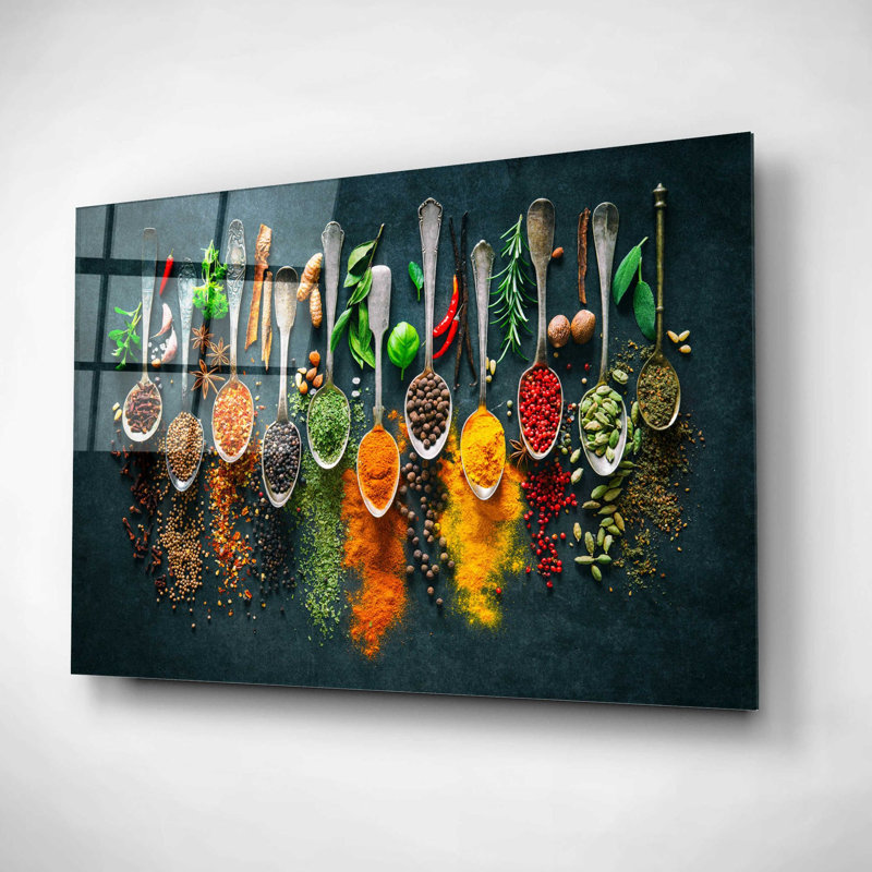 «Colorful Spices», art mural en verre acrylique, L 24 po x H 16 po