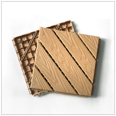 Ensemble de 35 tuiles de terrasse composites en plastique, résistantes aux intempéries et faciles à installer pour une utilisation intérieure et extérieure
