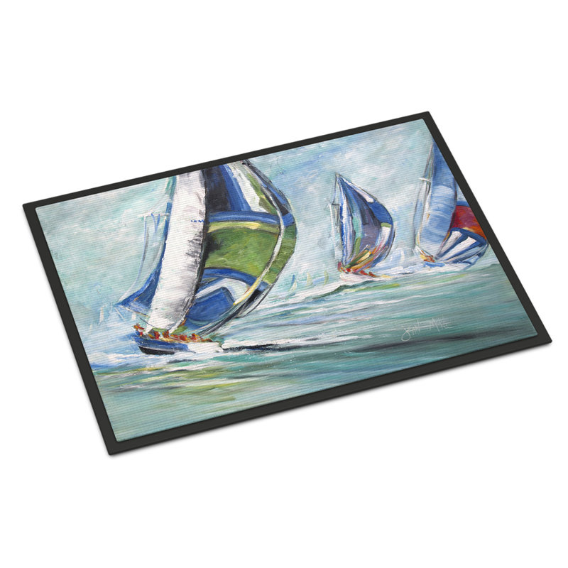 Paillasson antidérapant pour l’intérieur de la course à bateaux funderburg, Rectangle 2 pi x 3 pi