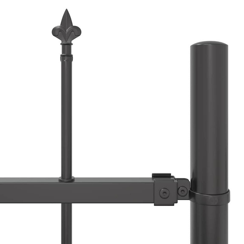 Clôture de jardin vidaXL, 2 pièces, gris 11,15 x 4,92 pi, acier thermolaqué