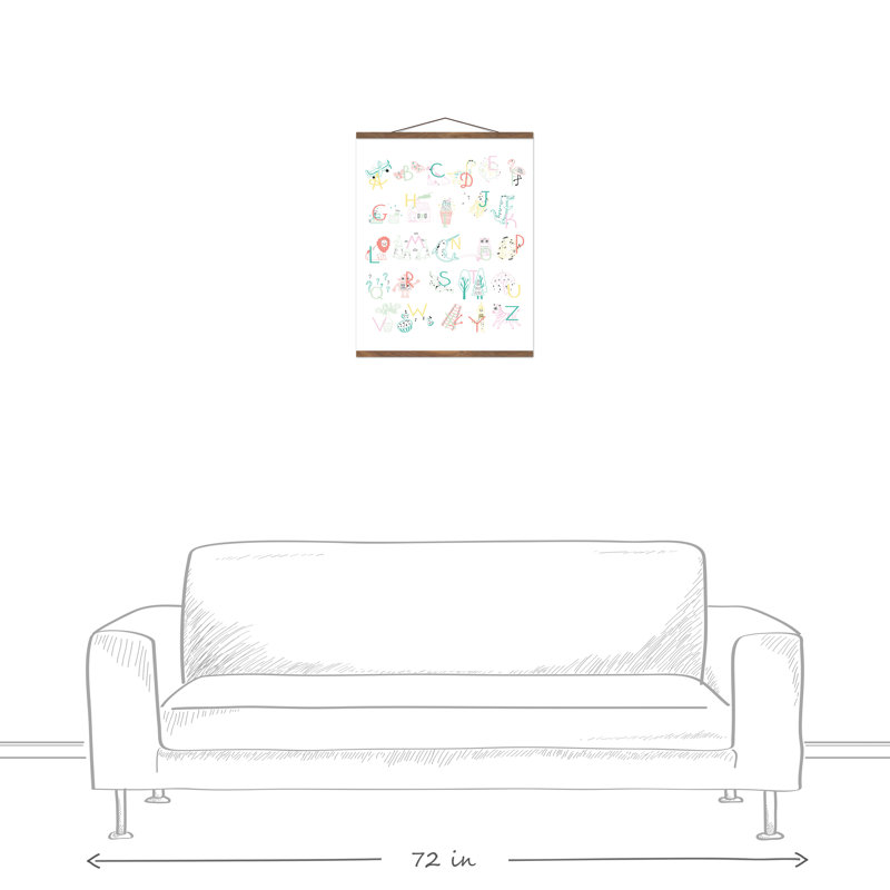 Art sur toile ABC, H 24 po x l 20 po x P 0,63 po