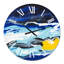 Composition abstraite en jaune et bleu - horloge murale moderne-60282148