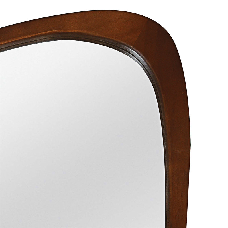Miroir décoratif, 36,01 po x 24,01 po, Noir / noyer foncé