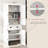 71" Living Room Pantry Cupboard - White. 4 Doors, Drawer, 2 Adjustable Shelves. Spacious Storage, Finish Kitchen With Drawer Stores Appliances. Stylish Design, Painting, Stable Base, Easy Assembly