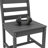  2 PC Elegant Outdoor Dining Grey Chair,Heavy-Duty 300Lbs Capacity, Comfort Slatted Design-119602328