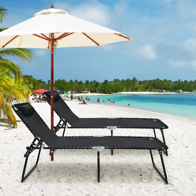 Sulochna Folding Beach Chair, Black