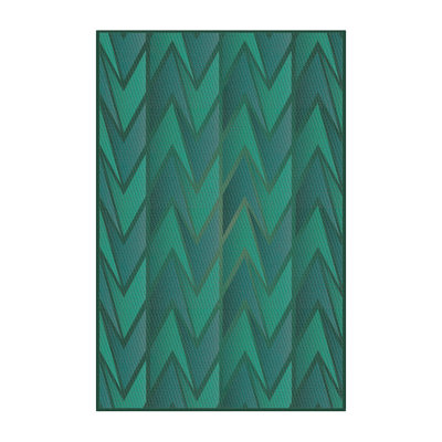 Tapis vert à chevrons Koffler