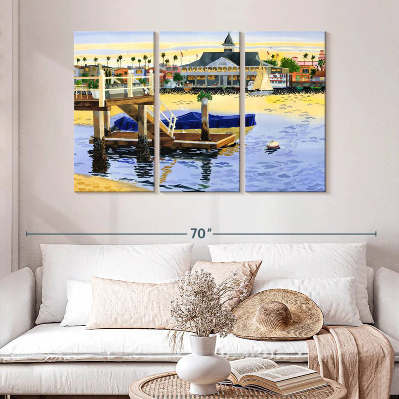 Gillard Newport Harbor Sunset, 32" H x 50" W