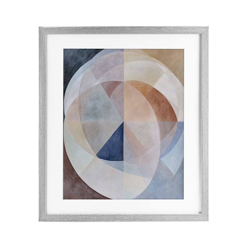 «Curved Pastel Geometrics», reproduction encadrée sous verre, conception de Ramona Murdock, H 16 po x l 13 po
