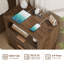 Table de chevet à 2 tiroirs avec station de recharge, table de chevet en bois cannelé de 60 cm (23,6 po) pour chambre ou salon-1360582801-1360883617