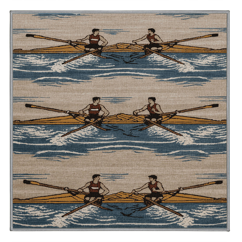  Tapis lavable sport d'aviron, Carré 3 pi