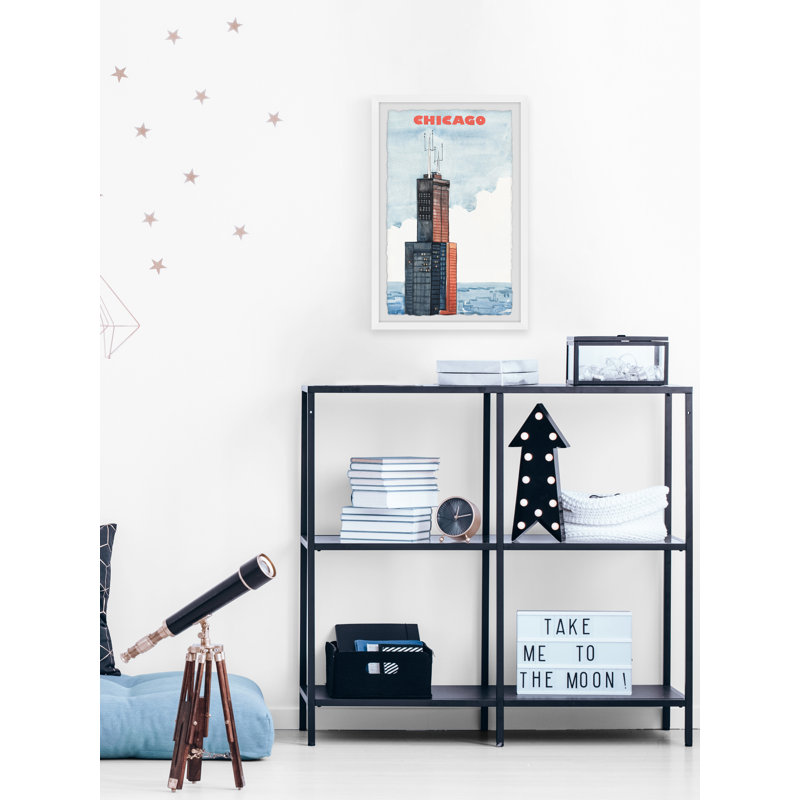 Spectacular Willis Tower - Cadre photo, reproduction d'art sur papier, H 45 po x l 30 po x P 1,5 po
