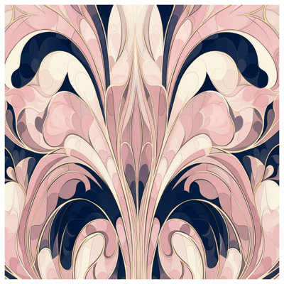Édredon rose à motif floral abstrait