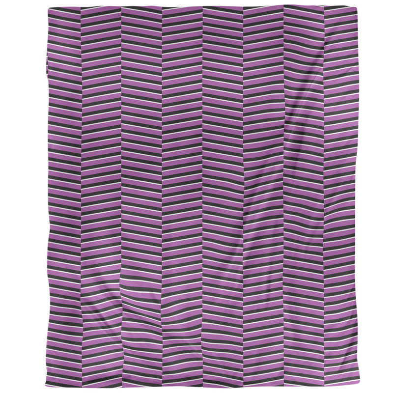 Housse de couette simple à rayures fracturées, Housse de couette pour lit simple, Violet, Microfibre