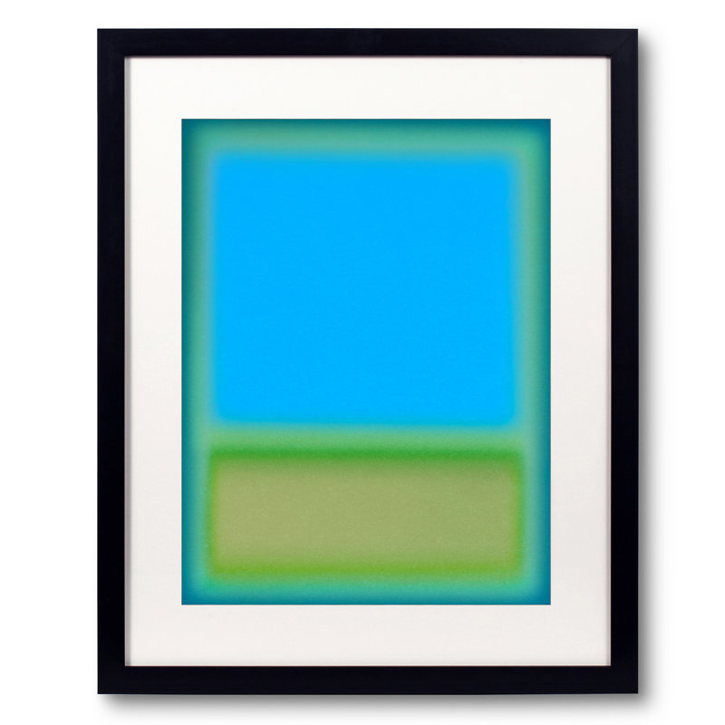 Color Field 43 Print by Paul Taylor, Black Framed Paper, 21.25" H x 17.25" W