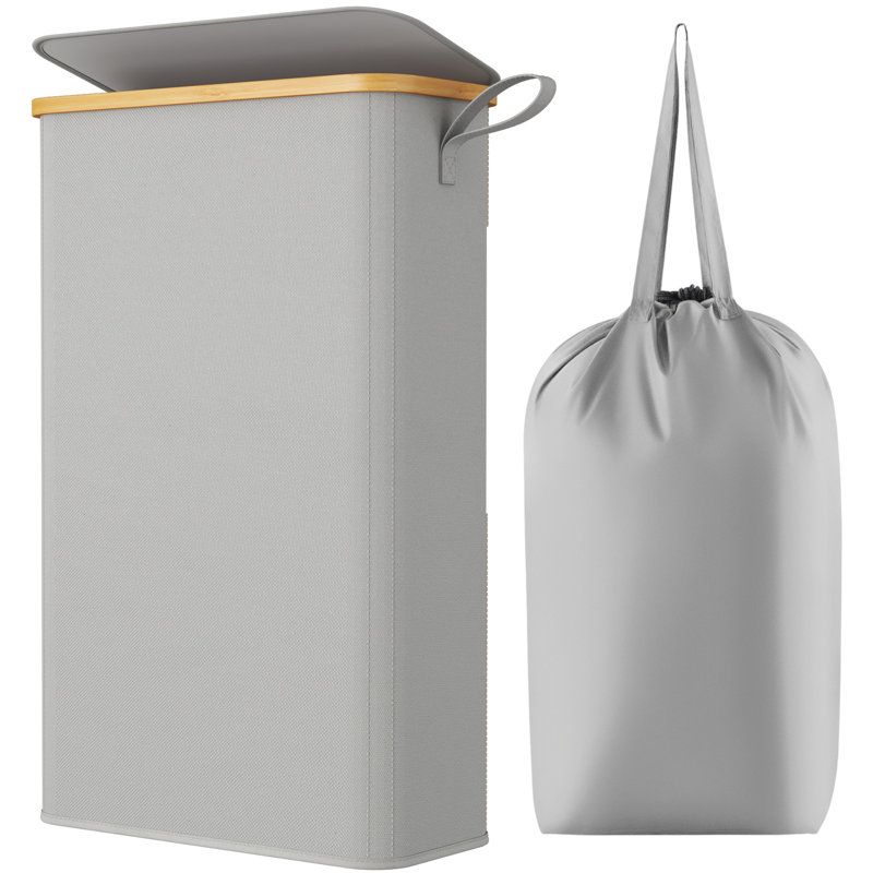 Laundry Set, 16.14cm H x 8.66cm W x 28.35cm D, Grey