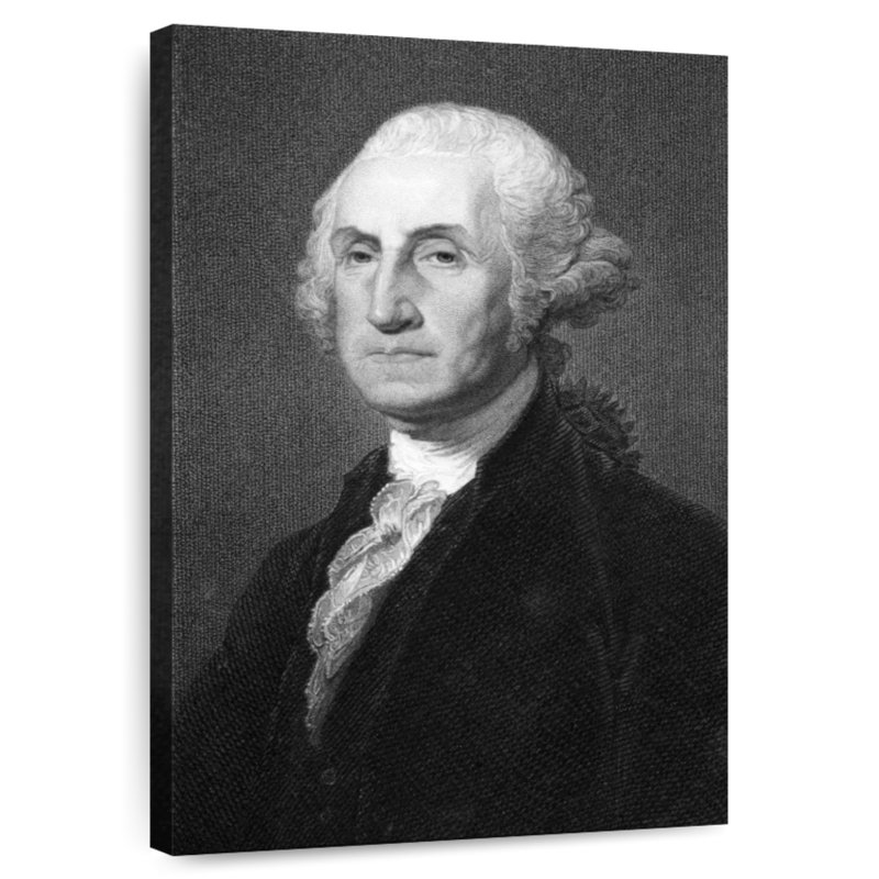 Photographie du président George Washington, H 24 po x l 16 po