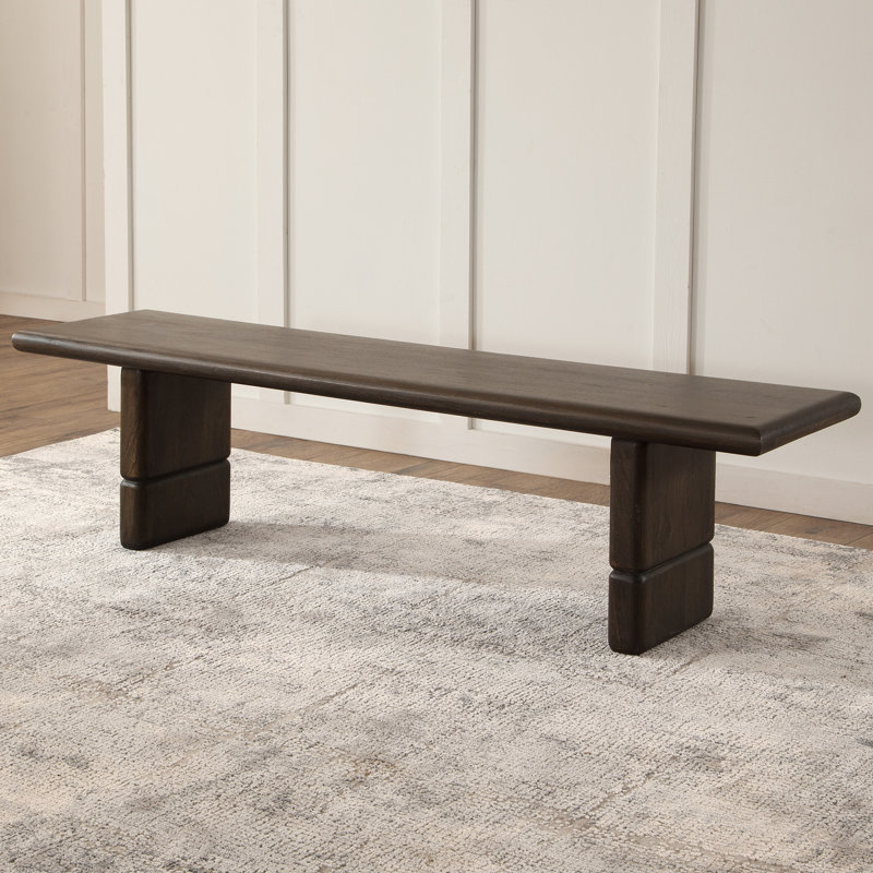 Banc de salle à manger en bois massif Norvell