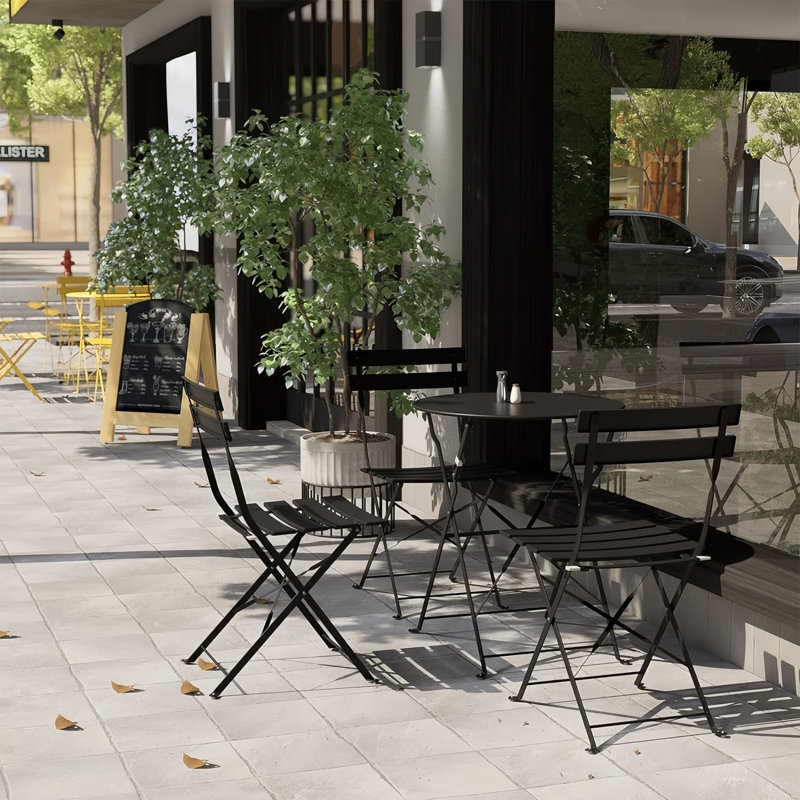 Ensemble bistro 3 pièces Yardgrace, Black