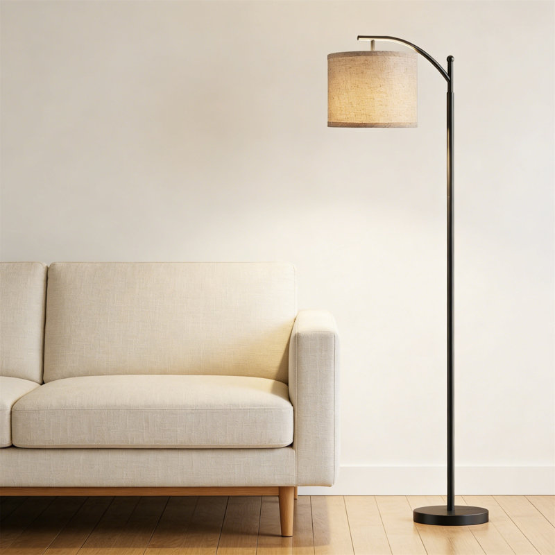 Black Battery Operated Cordless RGB Floor Lamp With Remote, Tall Standing Lamp