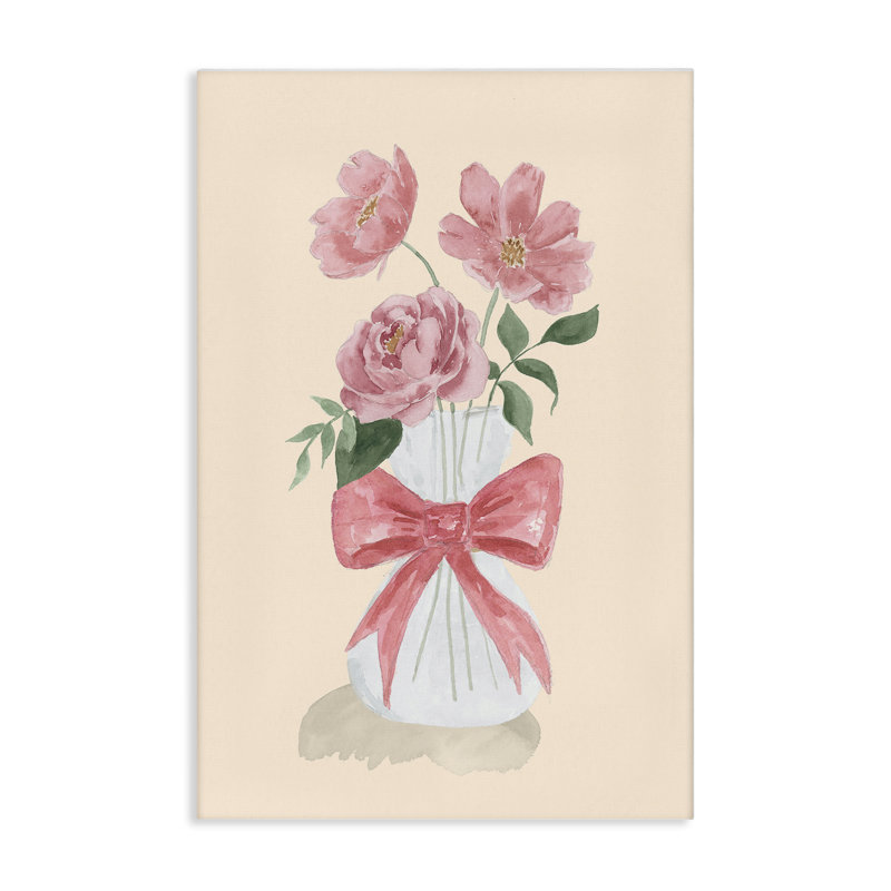 «Chic Vase Of Pink» par Lucille Price, H 30 po x l 20 po