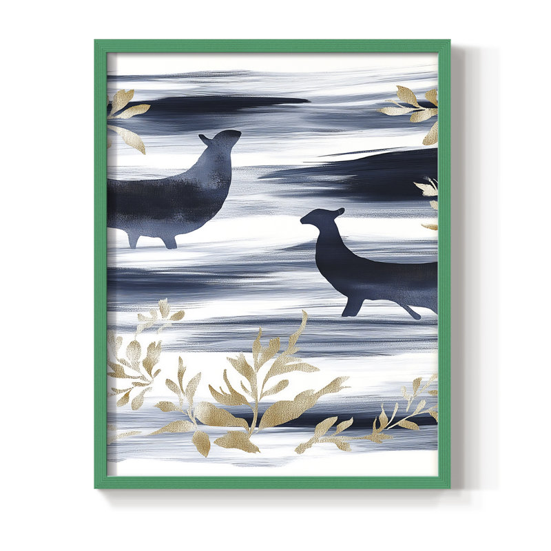 «Christmas Holiday Art CCLV», reproduction encadrée - bois massif, H 15 po x l 12 po, Vert