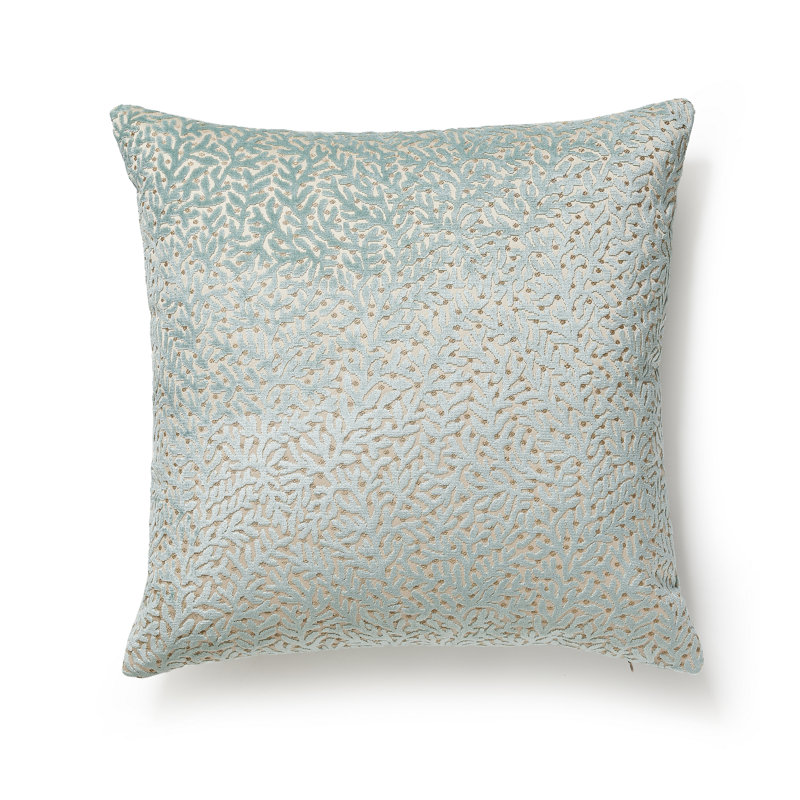 Jardin Pillow Cover & Insert, Square, Lagoon, 22"