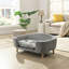 Structure de lit pour chien surélevée pour petit chien, lit en velours côtelé avec pieds en bois d'hévéa et mousse de soutien, gris, assemblage facile-1369472246-1354806407