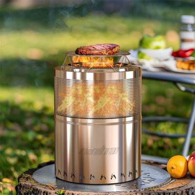 Smokeless Fire Pit Portable Outdoor Wood Log Burner Stove