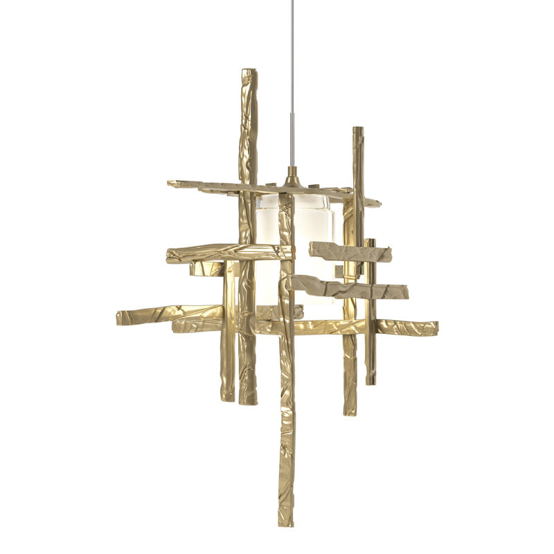 Tura 1 - Light Single Mini Pendant, Sterling, Seeded Clear