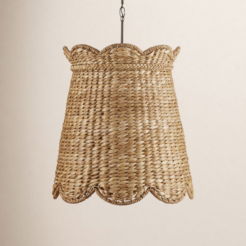 1 - Light Natural Single Pendant, 26.5" H x 20.75" W x 20.75" D