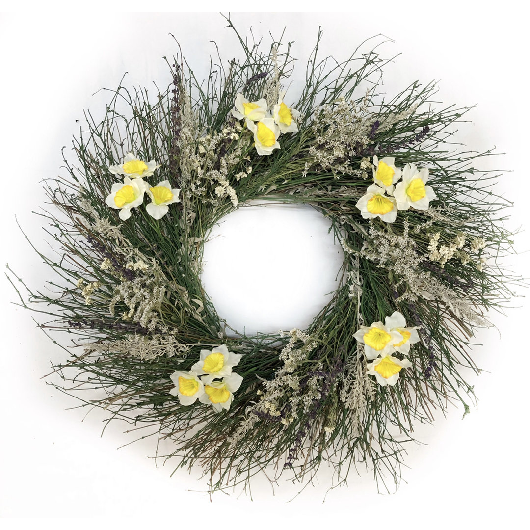 Handcrafted Dried Mixed Assortment Wreath Rosecliff Heights 