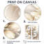 Fleur beige simple II - art mural traditionnel 2 pièces-114711042-114711044-114711045