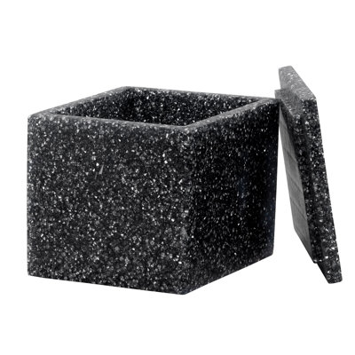 Sparkles Home Luminous Rhinestone Cotton Ball Storage Container | Bathroom Vanity Decor