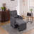 Gray Linen 3-In-1 Reclining Sleeper Chair - USB Ports, Side Pocket, Pull Out Sofa Bed-2102652