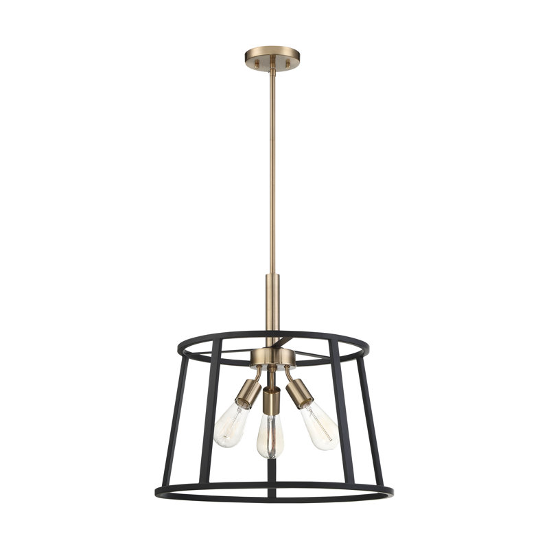 Lustre géométrique unique à 3 lumières Brielle