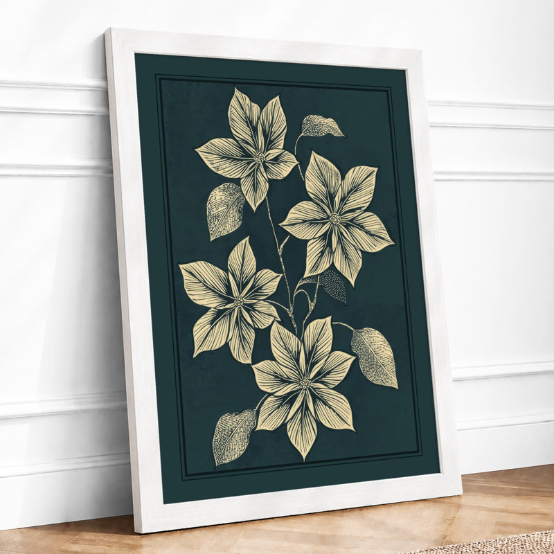 Pale Botanica Botanical - Framed Print, A4 - 29.7 x 21.0 cm, White