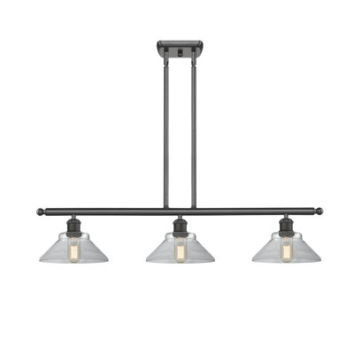 Luminaire suspendu linéaire à 3 lumières pour îlot de cuisine Newton St Loe